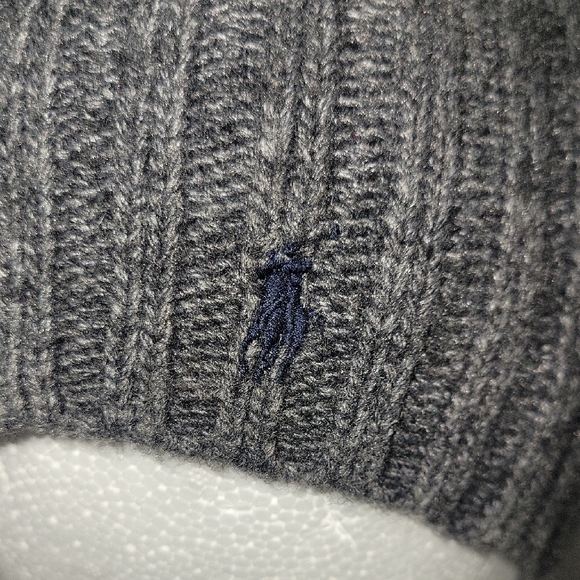 Polo Ralph Lauren Black Knit Beanie Uncuffed OS Dark Gray - Picture 2 of 9